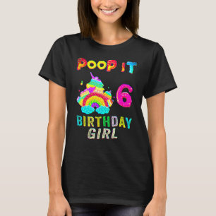 T-shirt 6e Fidget Pop It Anniversaire Fille Party Six 6 An