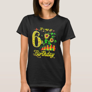 T-shirt 6e Filles Anniversaire 6 Année Fille Fille Tournes