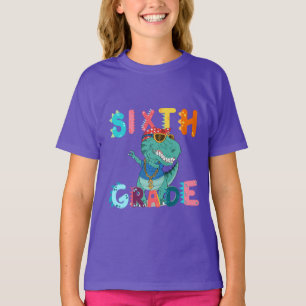 T-shirt 6e GRADE Dino Squad garçons filles professeur Reto