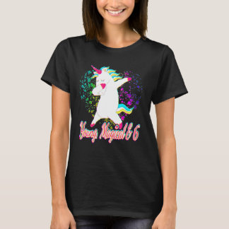 T-shirt 6e tenue d'anniversaire Dabbing Unicorn Young Magi