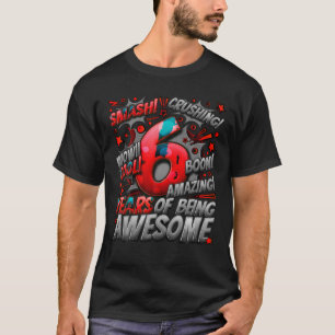 T-shirt 6ème Anniversaire Comic Style stupéfiant depuis 20