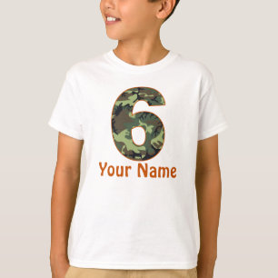 T-shirt 6ème Chemise de Camo personnalisée par