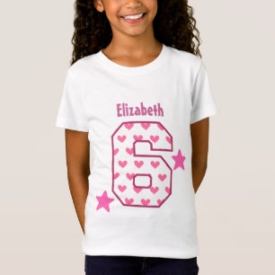 T-Shirt 6ème Coutume de six ans V07C de COEURS de fille
