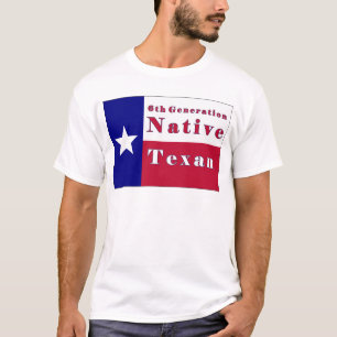T-shirt 6ème Drapeau texan indigène de génération