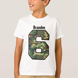 T-shirt 6ème Nom fait sur commande de quatre ans V007F de
