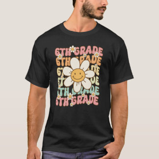 T-shirt 6th Grade Retro Flower friend