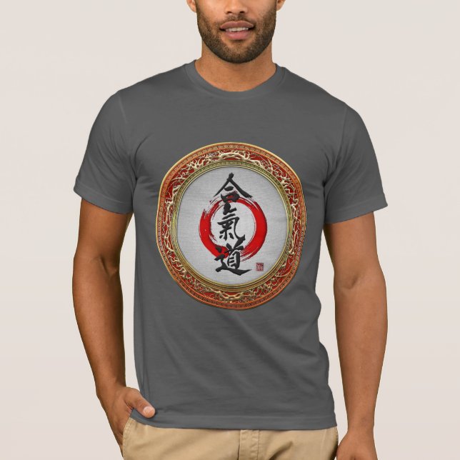 T-shirt [700] Calligraphie japonaise - Aikido (Devant)