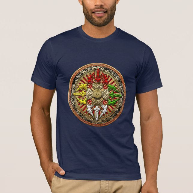 T-shirt [700] Double mandala tibétain de Dorje (Devant)