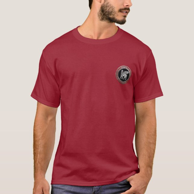 T-shirt [700] Lion ailé assyrien - Lamassu argenté (Devant)