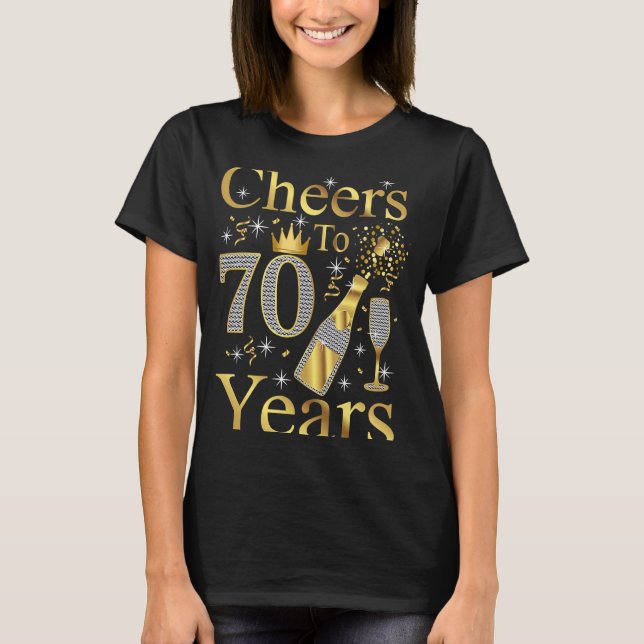 T-shirt 70 ans 1953 70e anniversaire Champagne W (Devant)