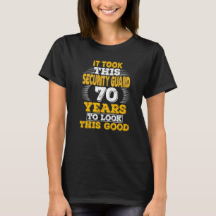 T-shirt 70 ans 70e anniversaire pour un garde de sécurité