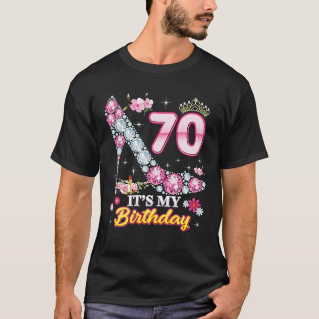 T-shirt 70 ans C'est mon 70e anniversaire Pink Diamond Sh (Devant)