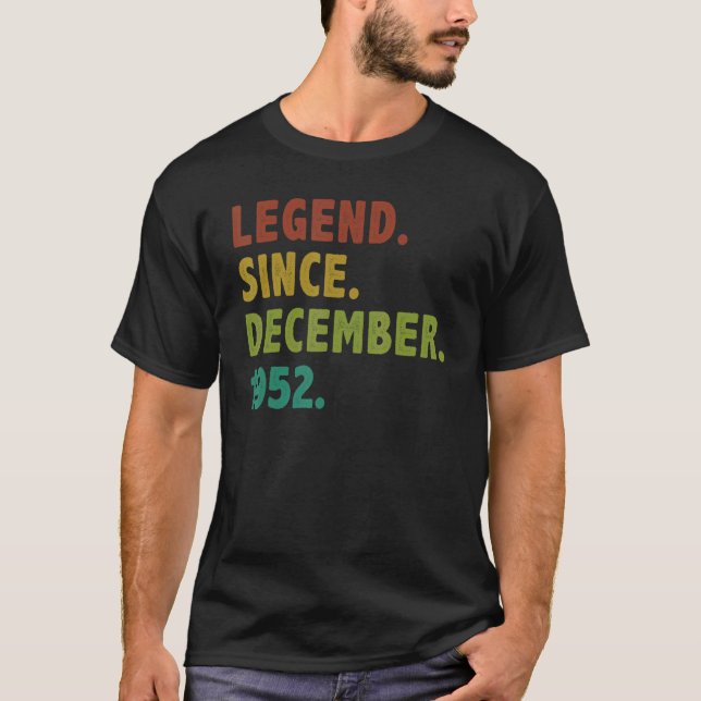 T-shirt 70 ans de légende depuis décembre 1952 70e naissan (Devant)