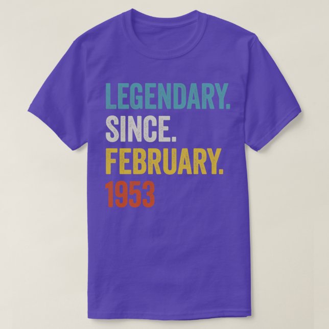 T-shirt 70 ans de légende depuis février 1953 70e annivers (Design devant)