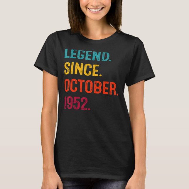 T-shirt 70 ans de légende depuis octobre 1952 70e annivers (Devant)