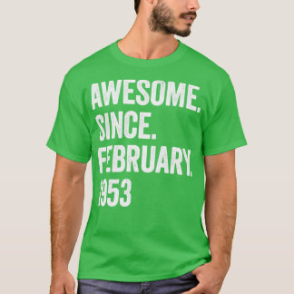 T-shirt 70 ans d'émerveillement depuis février 1953 70e an