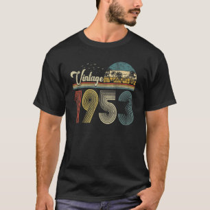 T-shirt 70 Ans Né En 1953 Vintage 70ème Anniversaire Re