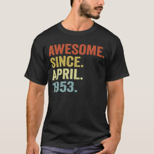 T-shirt 70 ans Vintage avril 1953 70e anniversaire 2