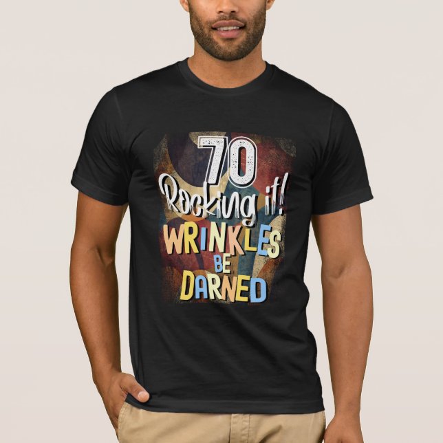 T-shirt 70 En Frappe ! Écrasage Soit Écrasé, Rétro 70e (Devant)