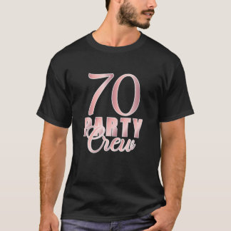 T-shirt 70 équipes de fête Anniversaire Anniversaire rose