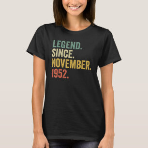 T-shirt 70 Years Old 70th Bday Men Legend Novembre