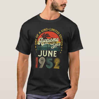 T-shirt 70e anniversaire 70 ans stupéfiant depuis juin 195