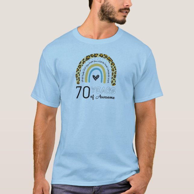 T-shirt 70e anniversaire, 70e, heureux 70e anniversaire, a (Devant)