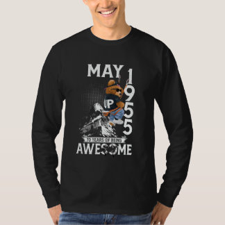 T-shirt 70e anniversaire Bear Légendes mai 1955 70 ans F