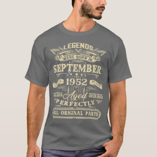 T-shirt 70e Anniversaire Cadeau Pour Légendes Né Septembre