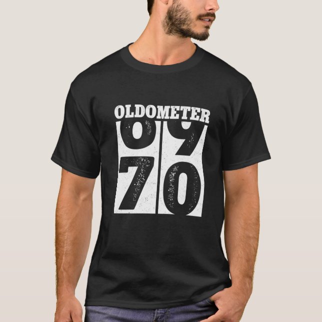 T-shirt 70E Anniversaire Cadeaux Oldometer 69-70 Hommes Fe (Devant)