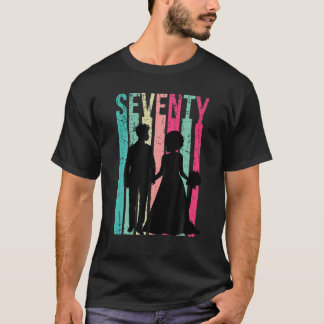 T-shirt 70E Anniversaire Mariage Noir Africain Américain M