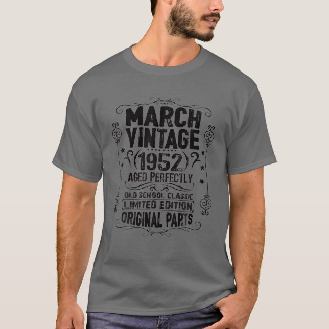 T-shirt 70E Anniversaire Mars 1952 Pisces Girl Aries Homme (Devant)