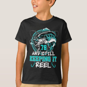 T-shirt 70e anniversaire Pêche amusante 70 toujours garder