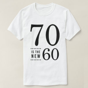 T-shirt 70th Birthday Black 70 est le nouveau 60