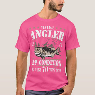 T-shirt 70Th Birthday Fishing 70 Year Old Fisherman 1953