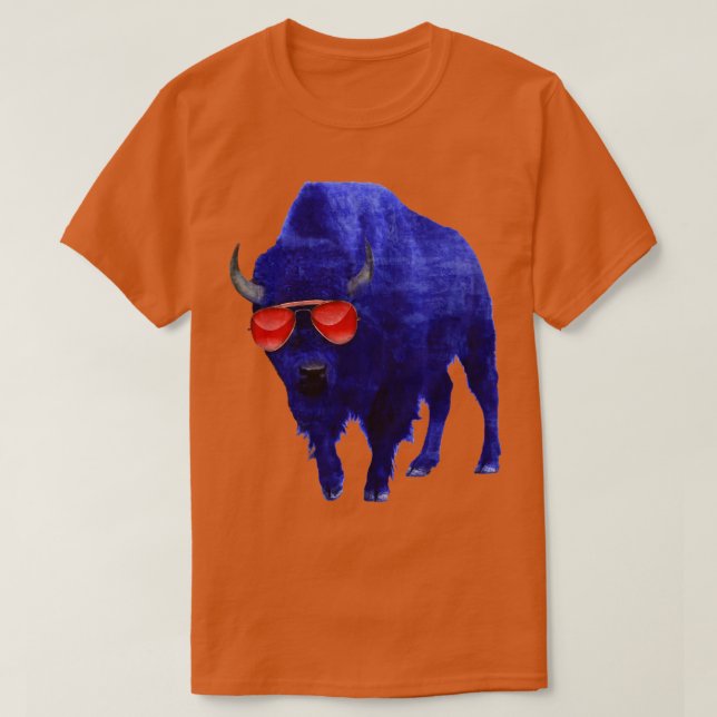 T-shirt 716 Trames rouges de bison (Design devant)