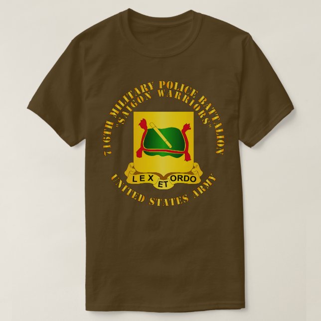 T-shirt 716e Bataillon de police militaire Saigon Guerrier (Design devant)