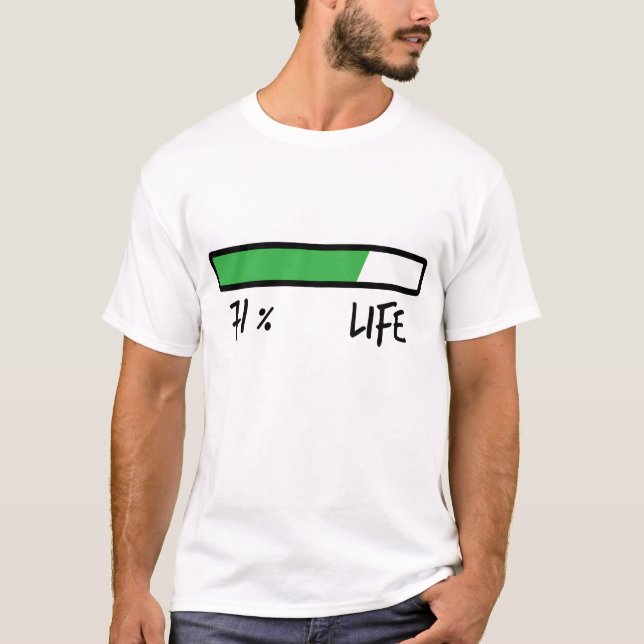 T-shirt 71% VIE Amusante 50-71 Ans Chemise 71 Anniversaire (Devant)