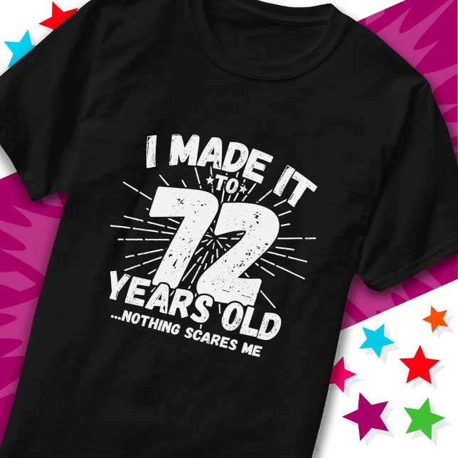 T-shirt 72 ans vieux mème sarcastique drôle 72ème annivers (Créateur téléchargé)