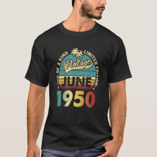 T-shirt 72 ans Vintage juin 1950 72ème jour B