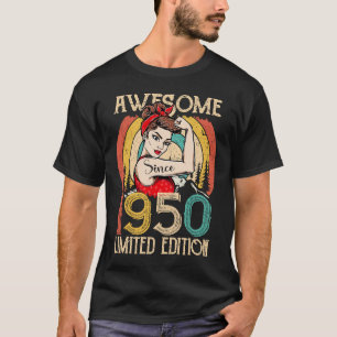 T-shirt 72 ans vintage pour les femmes Meilleur des 19 ans