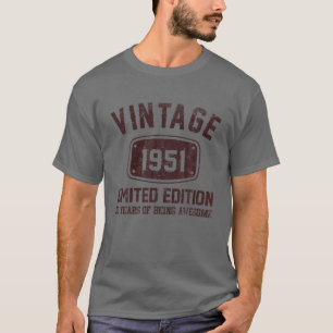 T-shirt 72 Year Old Tee Vintage 1951 Limited Edition 72Nd