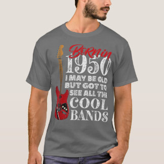 T-shirt 72e anniversaireNé en 1950 I Guitare électrique I