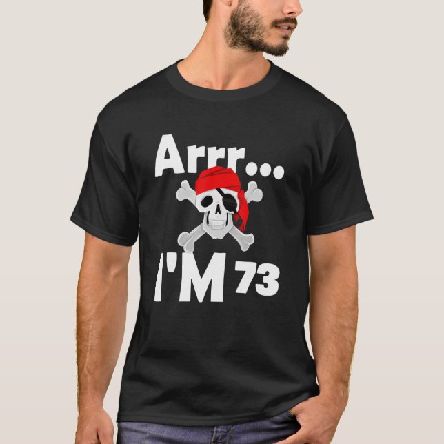 T-shirt 73e anniversaire Pirate Skull 73 ans Anniversaire (Devant)