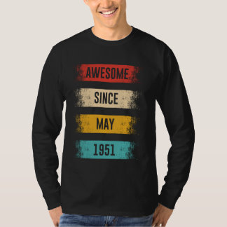 T-shirt 74 Ans Incroyable depuis mai 1951 74e anniversaire
