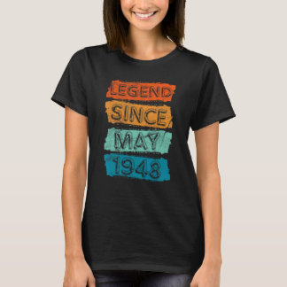 T-shirt 74 Ans Légende depuis mai 1948 74e anniversaire