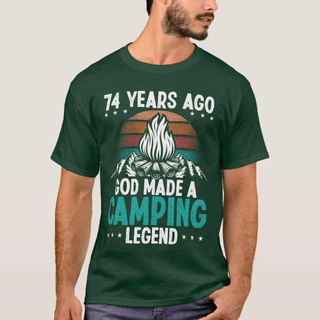T-shirt 74 Year Old Camping Legend Scout 74Birthday Camper (Devant)