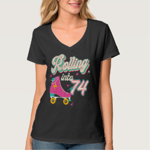 T-shirt 74e anniversaire Roller Skates rouler en 74 ans