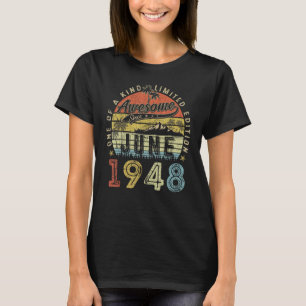 T-shirt 75 ans Awesome depuis juin 1948 75e anniversaire