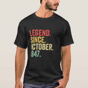 T-shirt 75 ans de légende depuis octobre 1947 75e naissanc